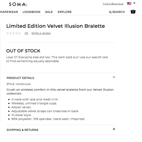 NWT Soma Women's Size M Purple Velvet Illusion Bralette - Picture 2 of 13